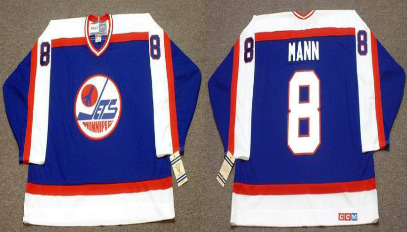 2019 Men Winnipeg Jets #8 Mann blue CCM NHL jersey